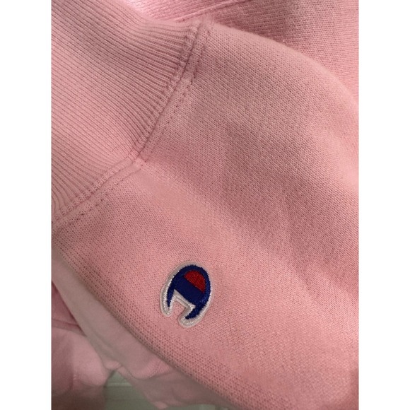Champion X Super Mario Collab Toad Pink Adult Hoodie Embroidered Size XS Unisex - Picture 6 of 8